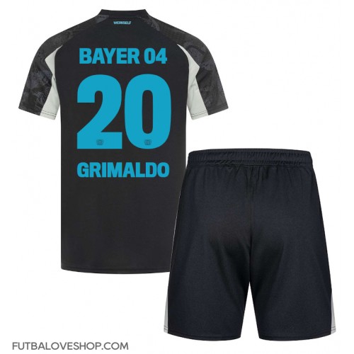 Dres Bayer Leverkusen Alejandro Grimaldo #20 Tretina pre deti 2024-25 Krátky Rukáv (+ trenírky)